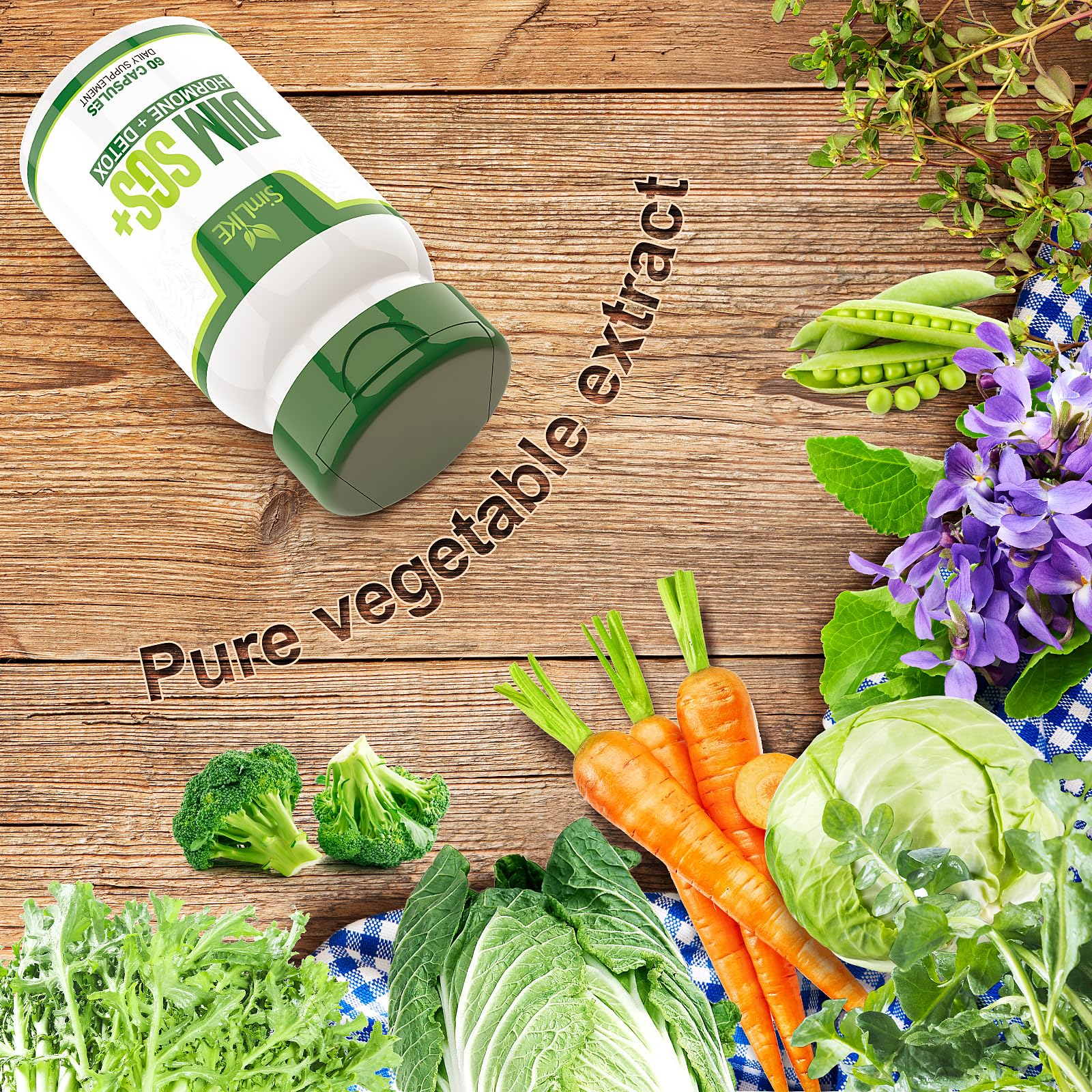 Simlike DIM SGS + - Hormone + Detox,Encourages Normal Estrogen Metabolism,Hormone Balance Simlike
