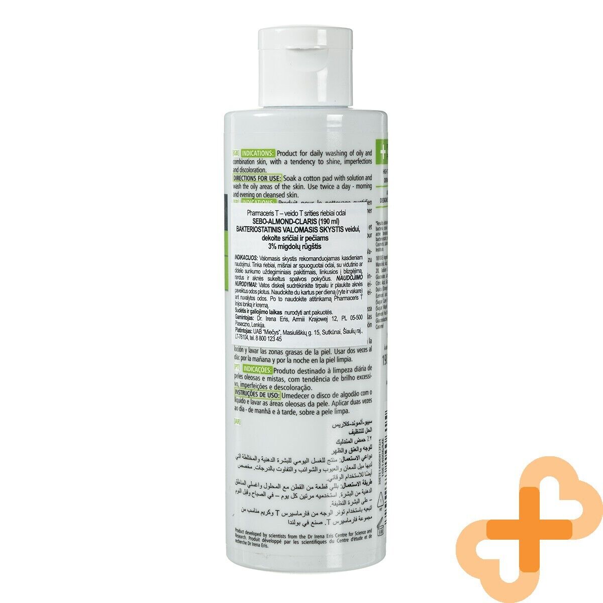 PHARMACERIS T Sebo Almond Claris Cleanser 190ml for Acne-Prone Skin Pharmaceris