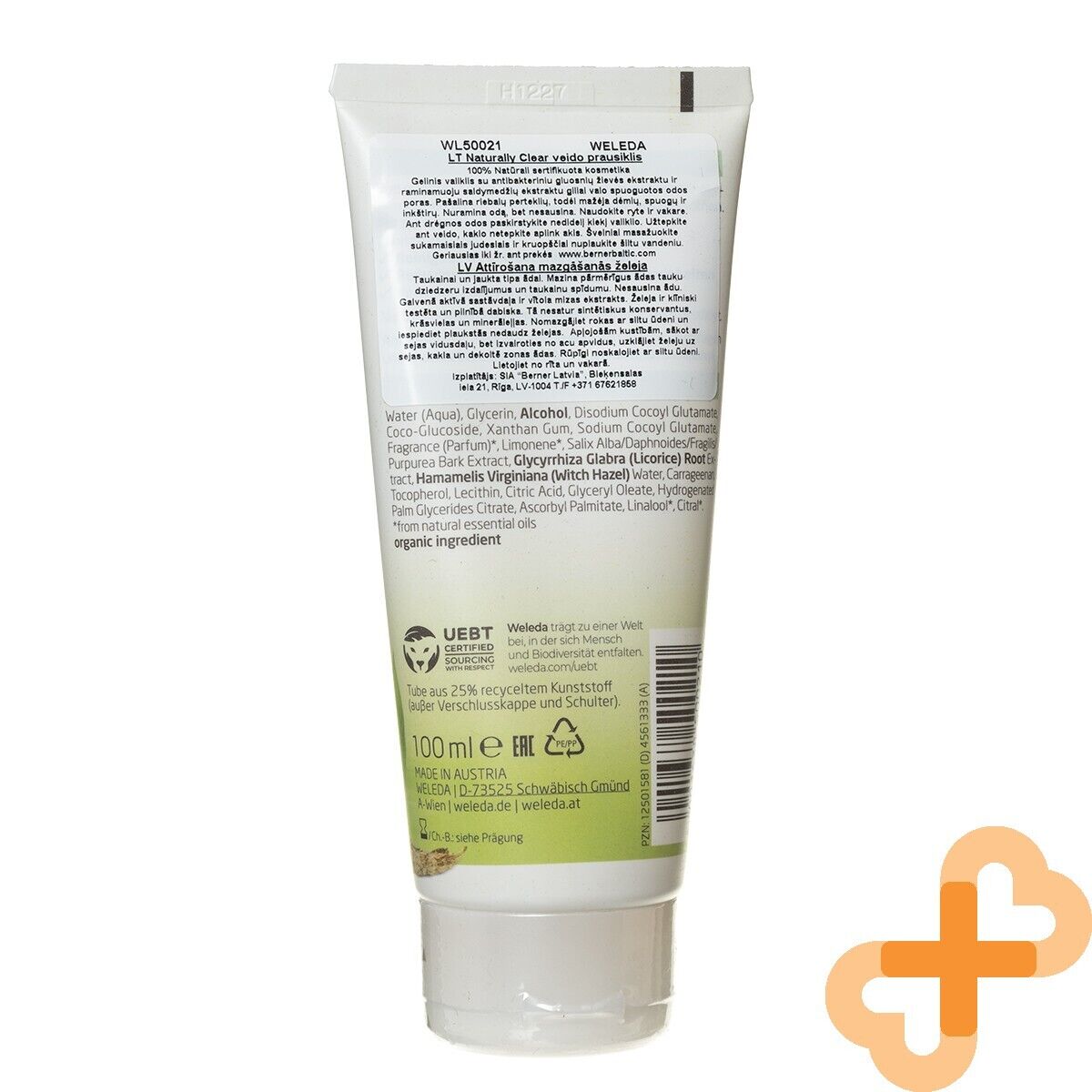 WELEDA Naturally Clear Purifying Gel Cleanser 100ml For Acne Prone Oily