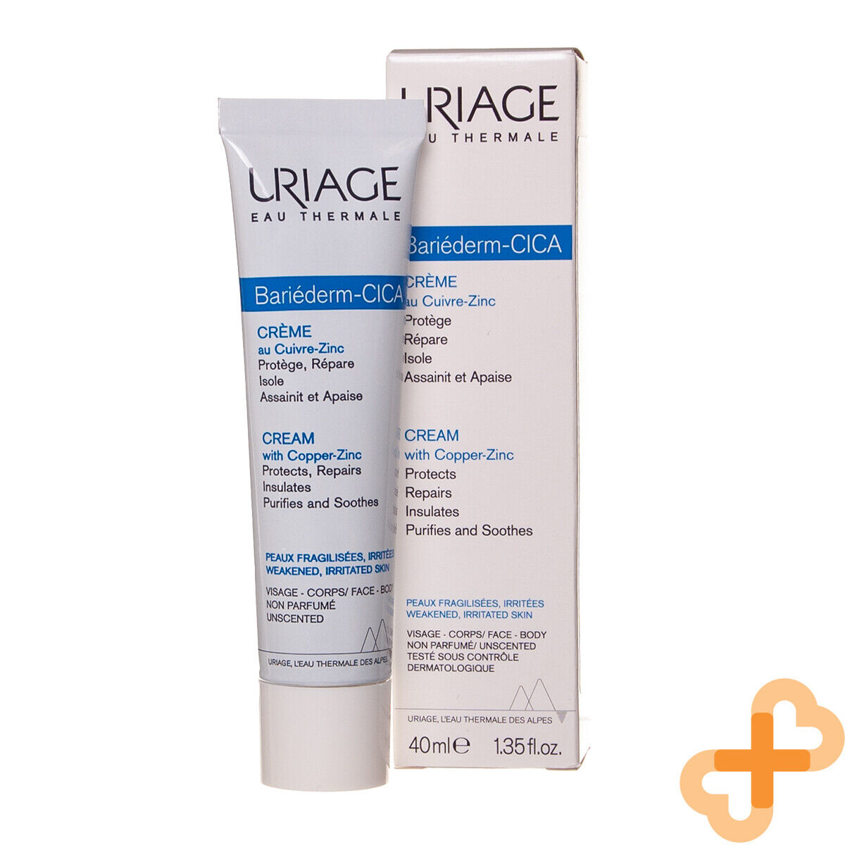 Uriage Bariederm Repairing Cica-Cream 40ml Cu-Zn Soothes Anti-Irritation