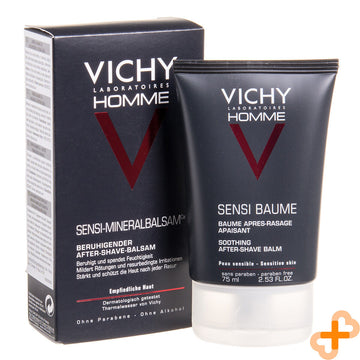 Vichy Uomo Sensi Baume Soothing After Shave Balm 75ml Sensitive Skin Vichy