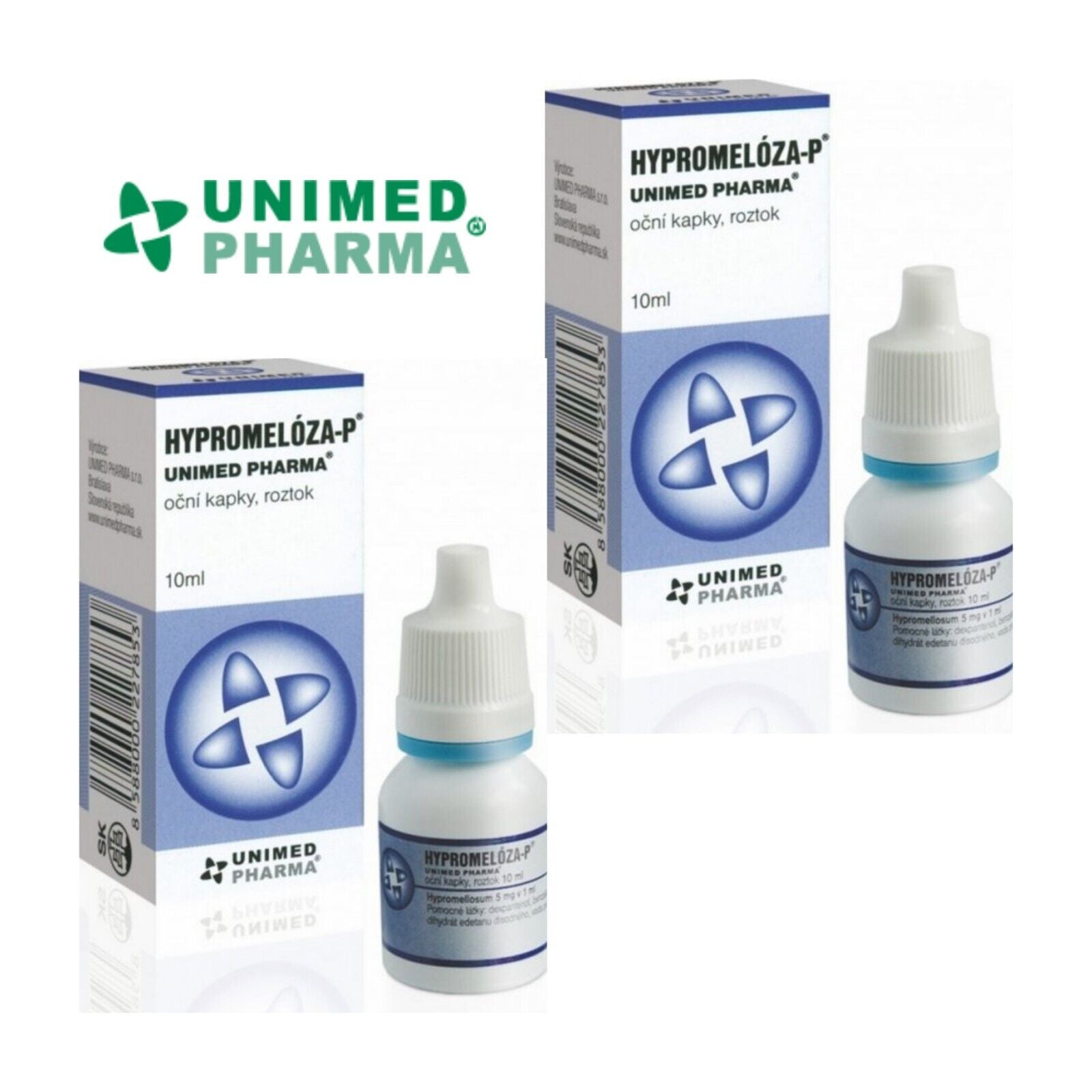 HYPROMELLOSE-P Eye Drops-Dry, Tired, Irritated, Strained Eyes-2×10ml UNIMED PHARMA