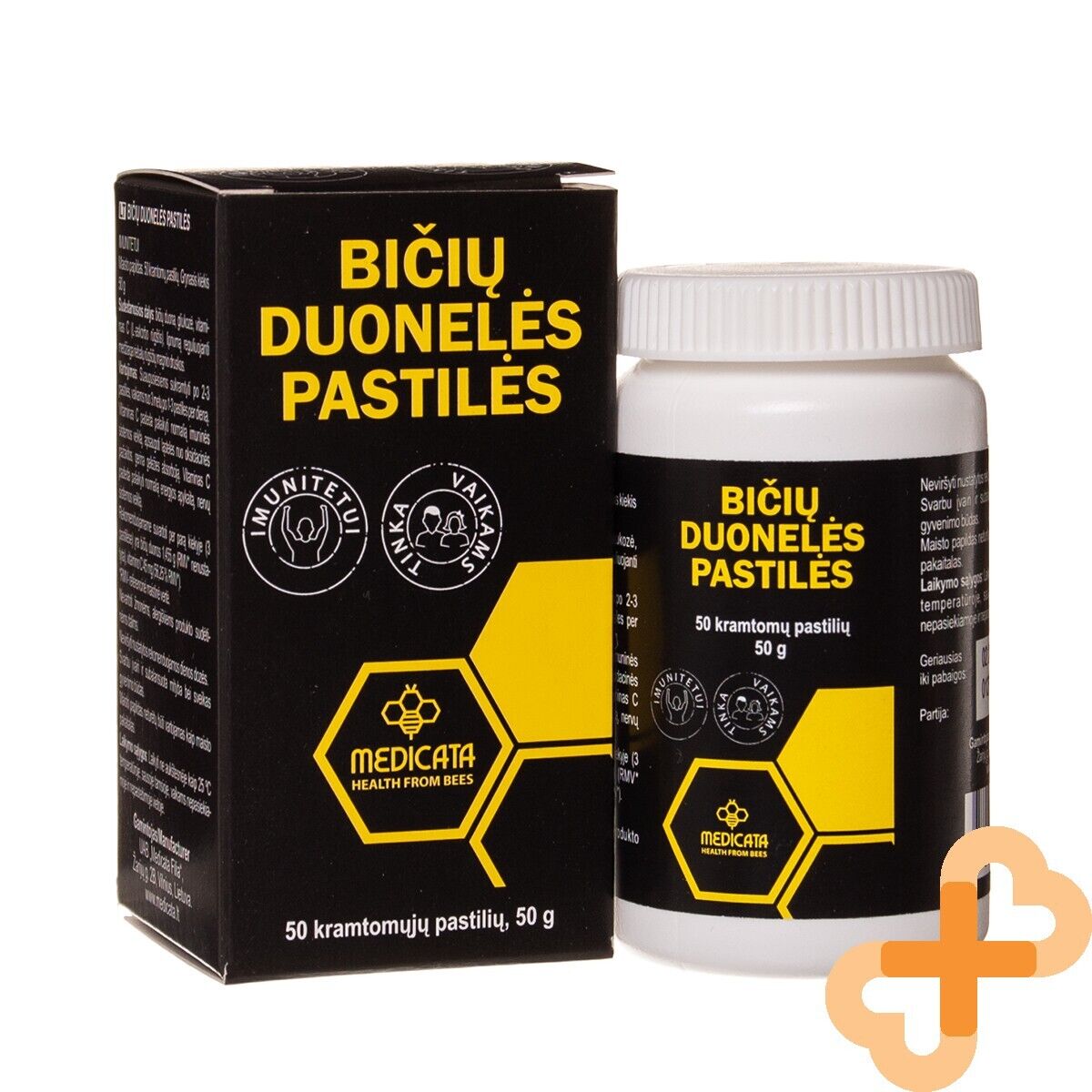 MEDICATA Bee Bread 50 Chewable Pastilles Immunity System Supplement Adult Child MEDICATA