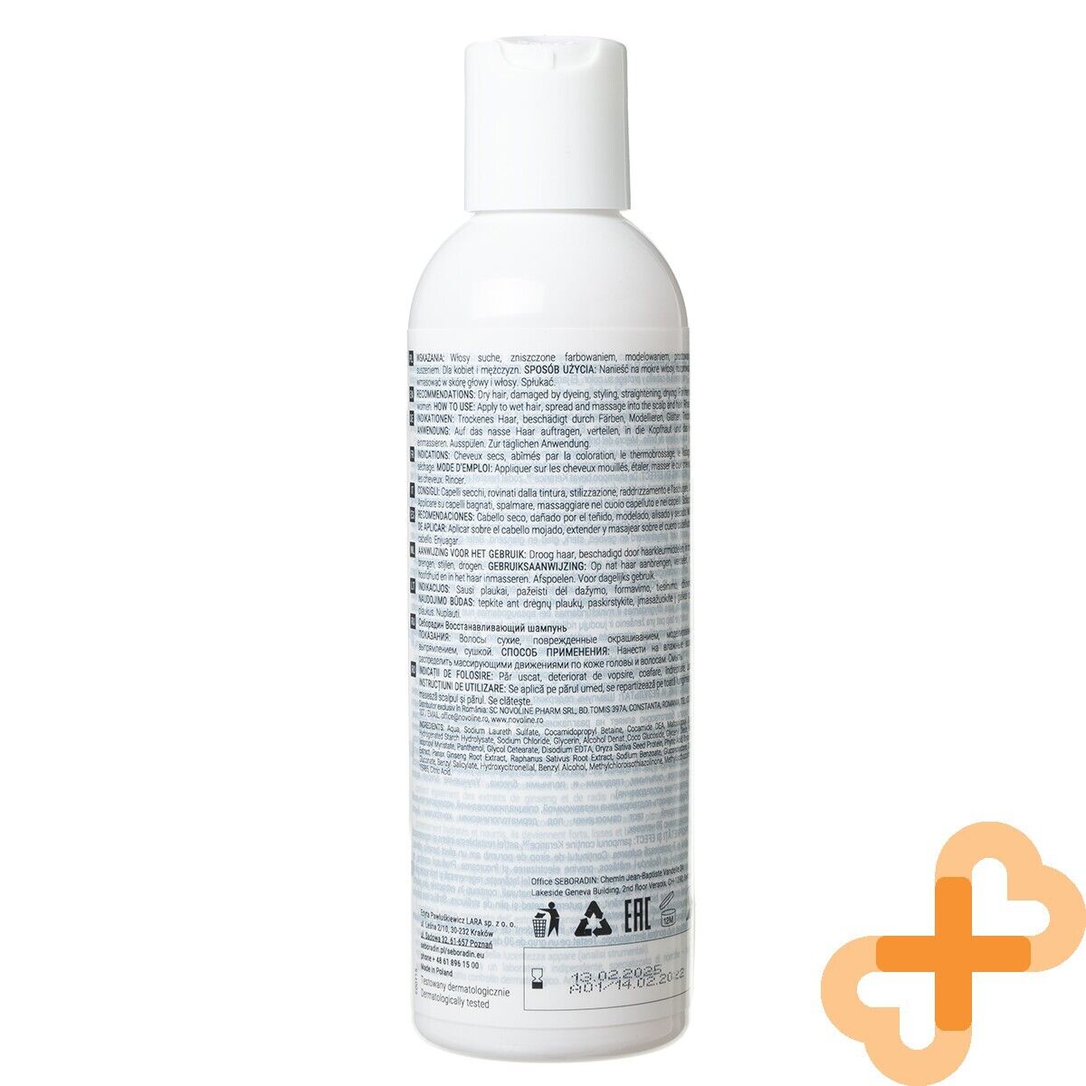 SEBORADIN revitalizing Shampoo Restoring for Dyed Dry Damaged Hair SEBORADIN