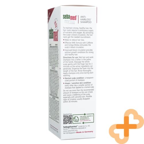 SEBAMED Anti - Hairloss Shampoo 200ml For All Hair Types Ginkgo Biloba SebaMed