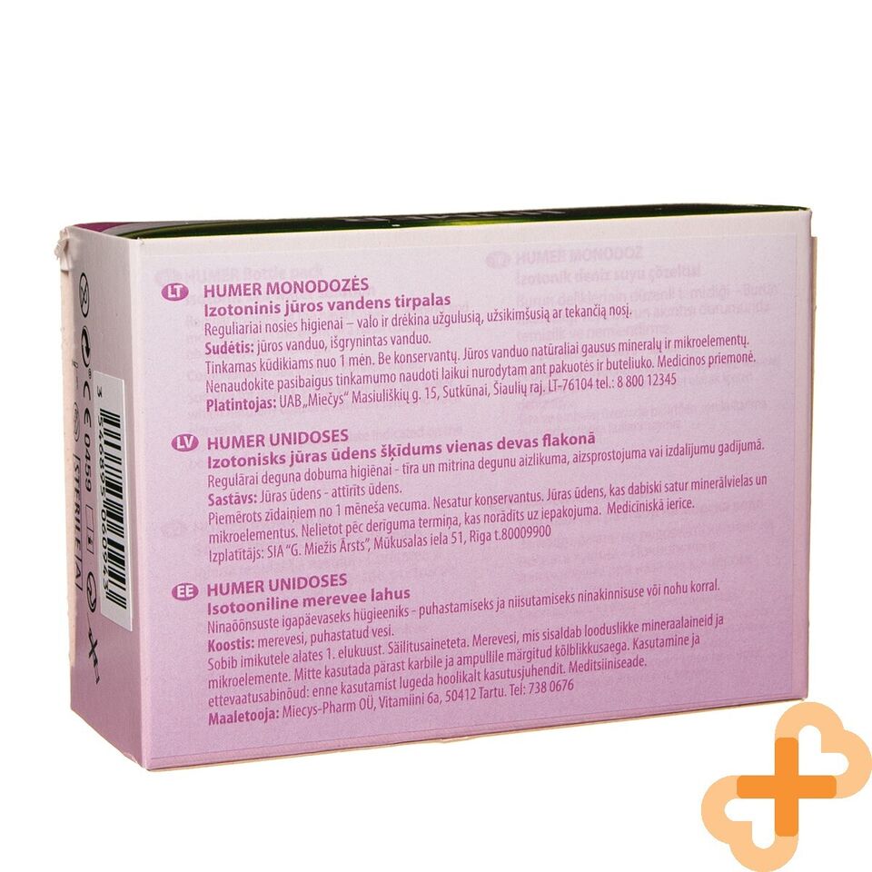 HUMER Infant Isotonic Sea Water Solution For Baby 5ml x 18 Doses Stuffy