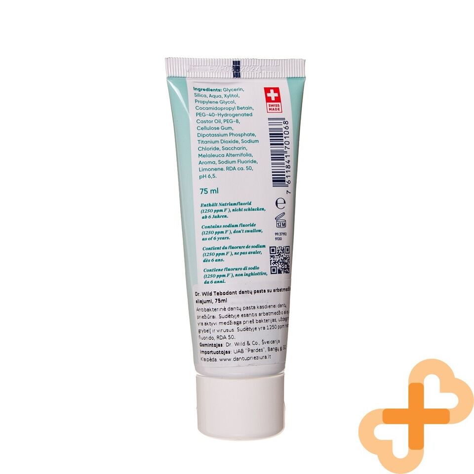DR. WILD TEBODONT Toothpaste with Tea Tree Oil Strengthens Gums 75 ml DR. WILD
